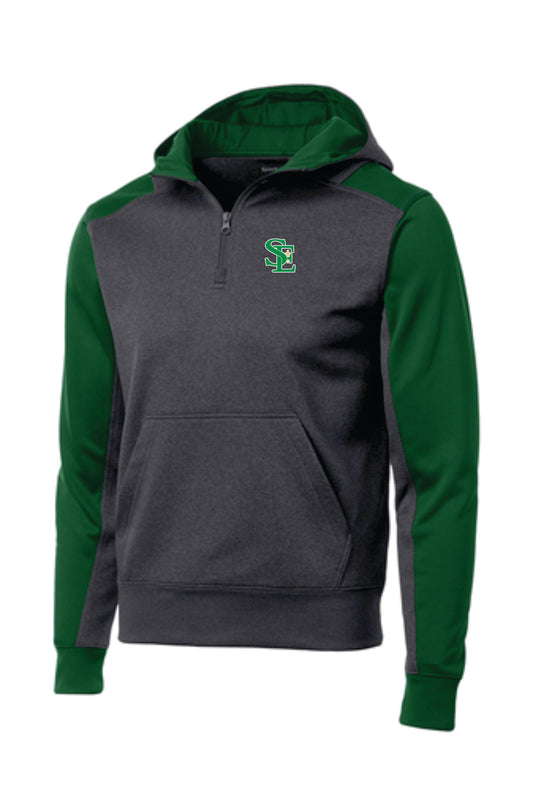 St. Edmond Sport-Tek® Tech Fleece Colorblock 1/4-Zip Hooded Sweatshirt